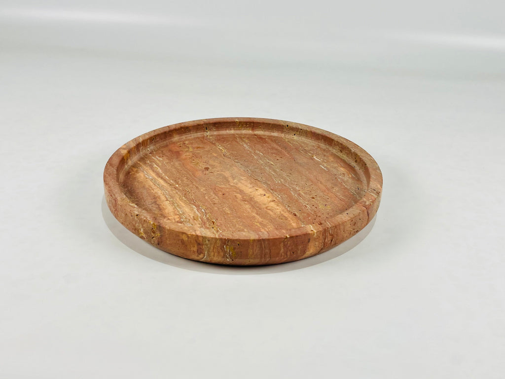 Red Travertine Plate