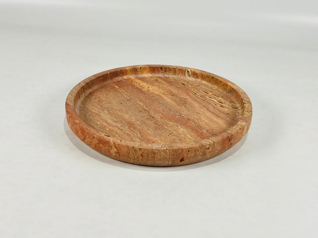 Red Travertine Plate