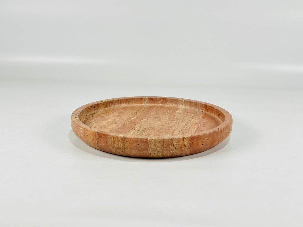 Red Travertine Plate