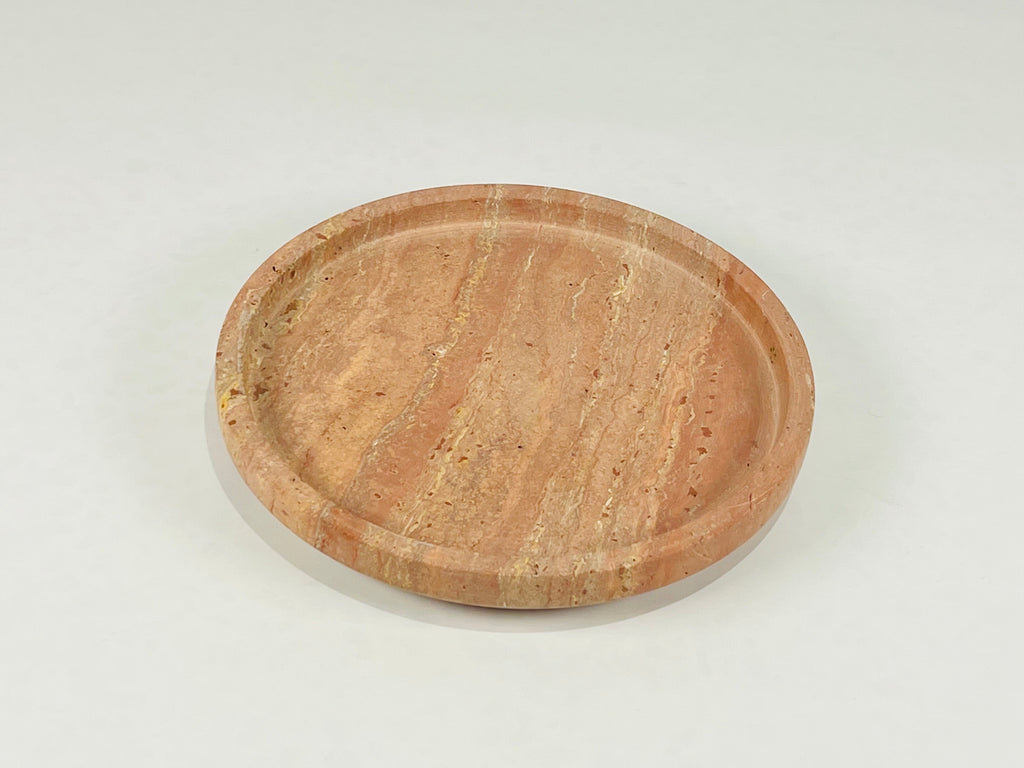 Red Travertine Plate