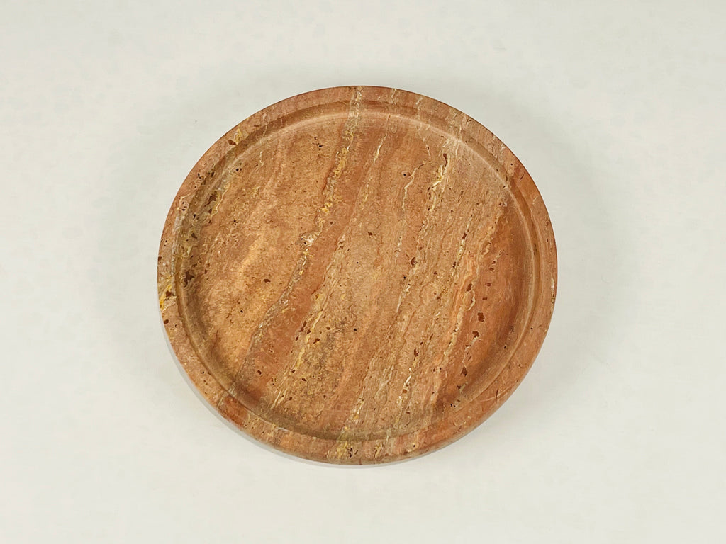 Red Travertine Plate