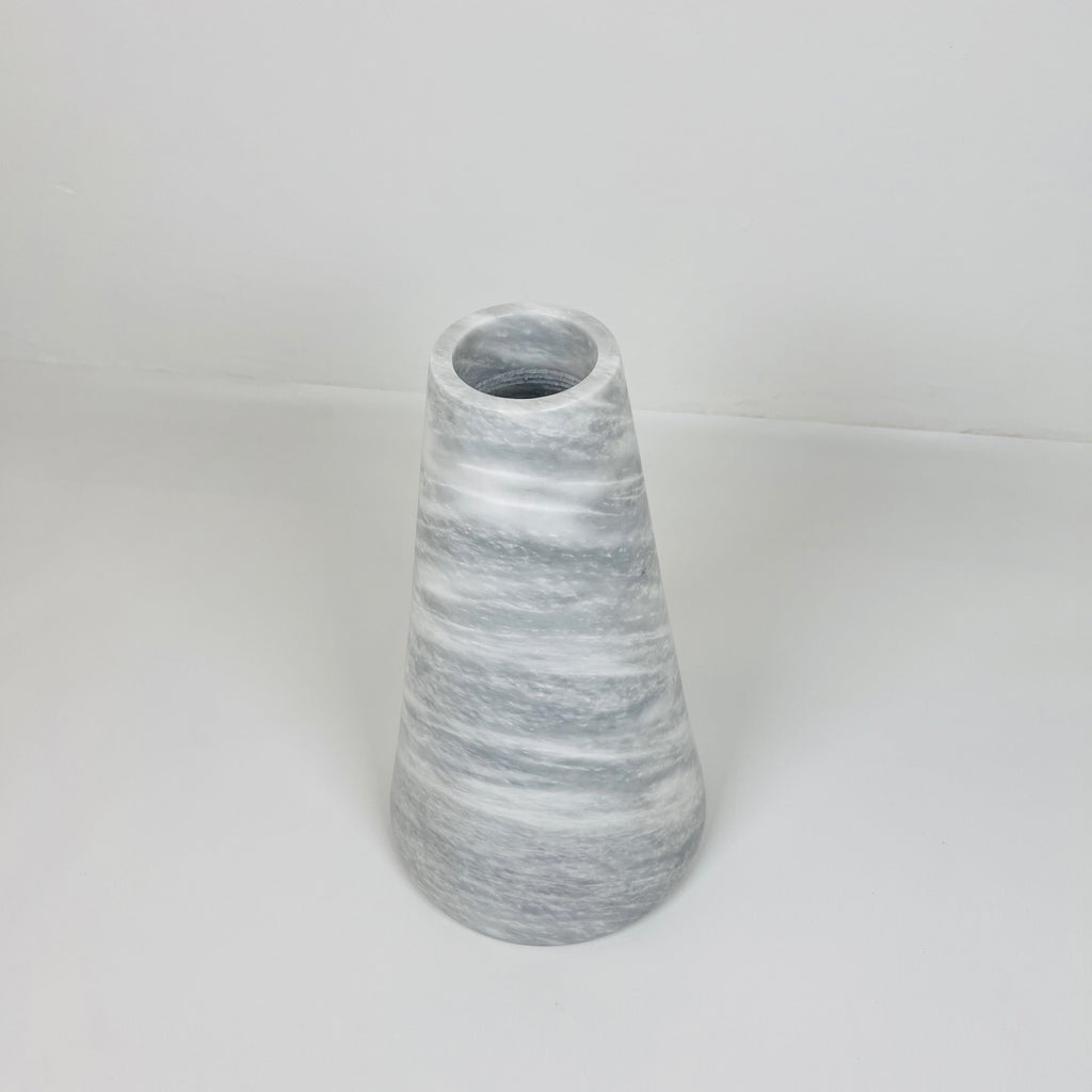 Funnel Grey Waved Vase