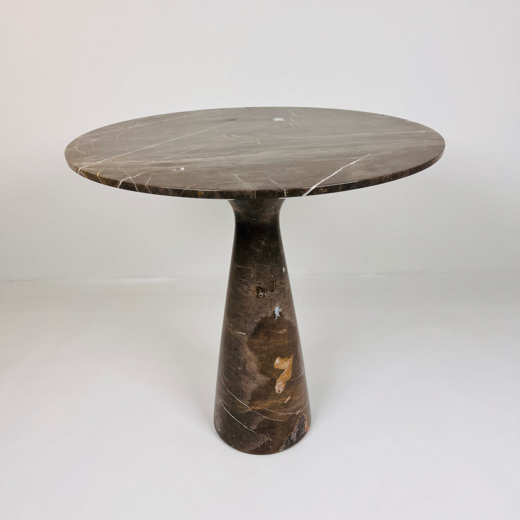 Amber Grazed Travertine Side Table