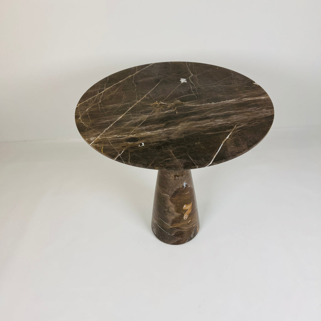 Amber Grazed Travertine Side Table