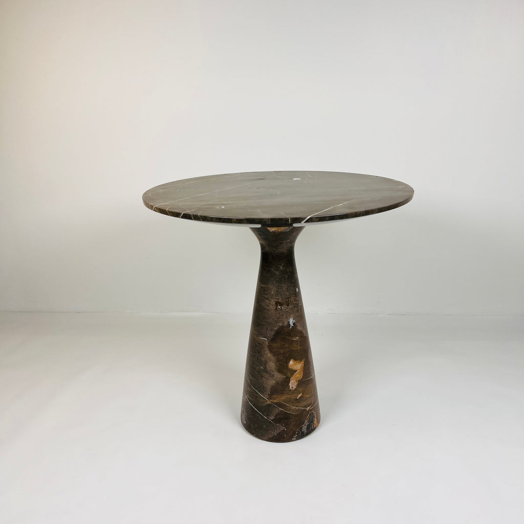 Amber Grazed Travertine Side Table