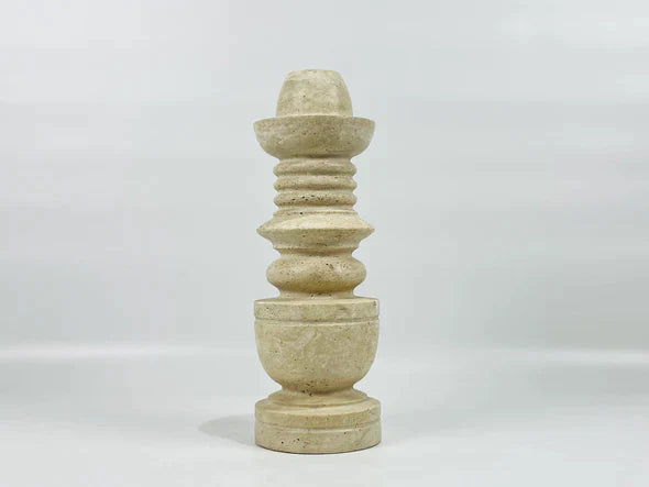 Rings of Hope Travertine Candle Stand