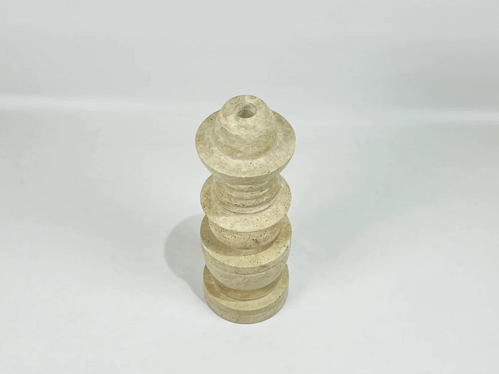 Rings of Hope Travertine Candle Stand