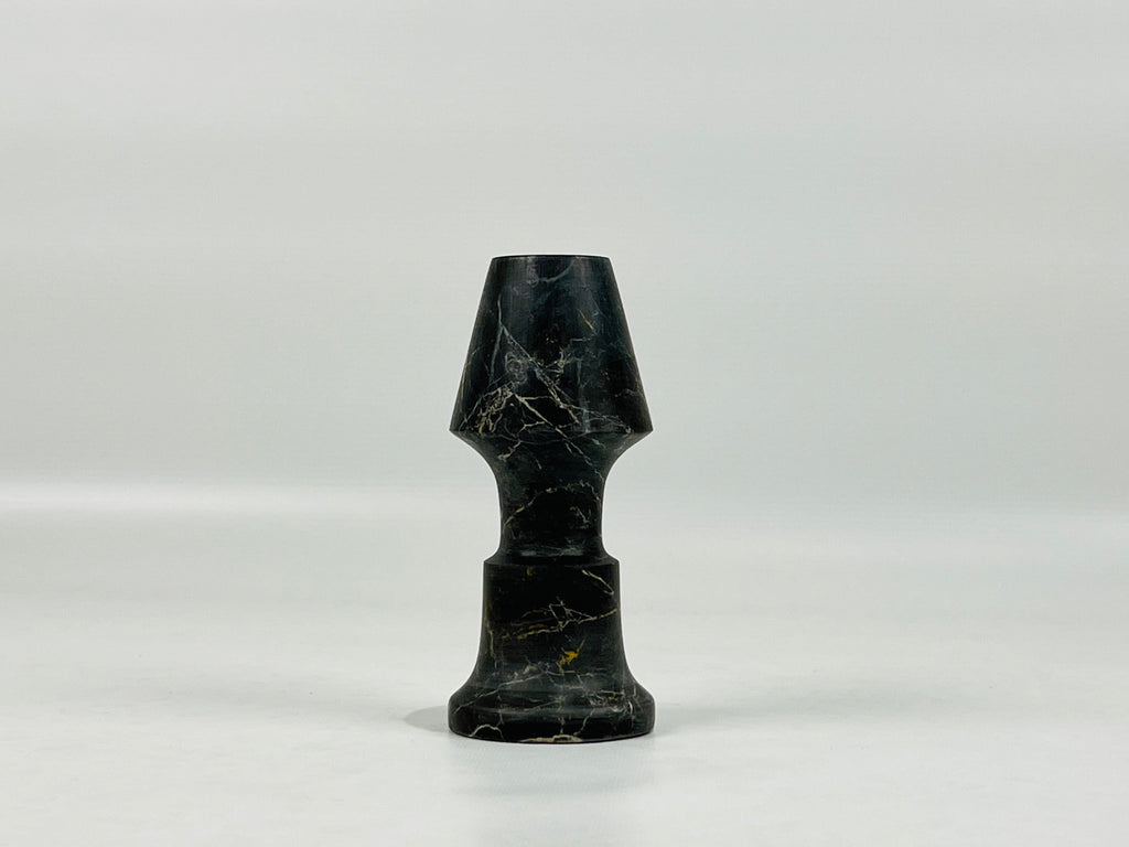 Cone Head Black Marble Candle Stand