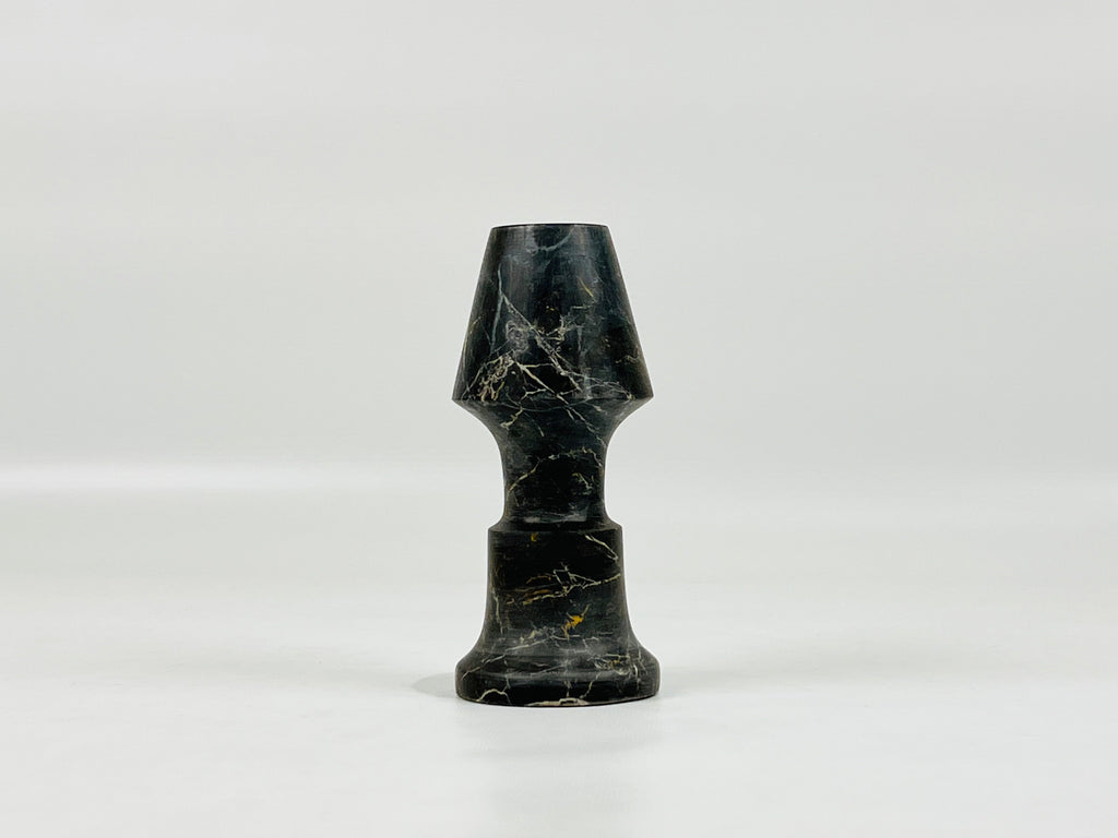 Cone Head Black Marble Candle Stand