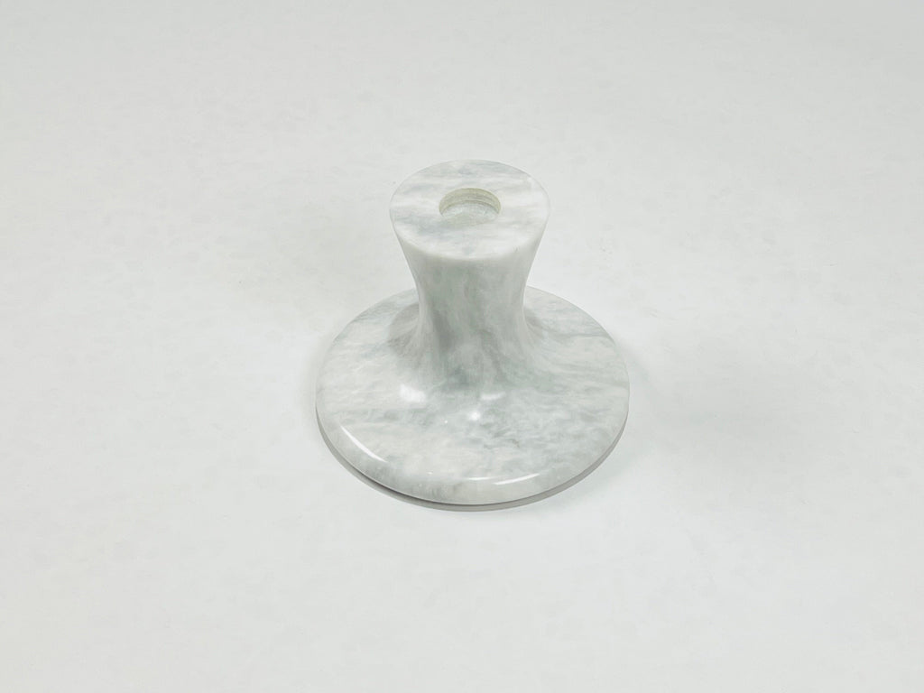 Stump Light Grey Marble Candle Stand