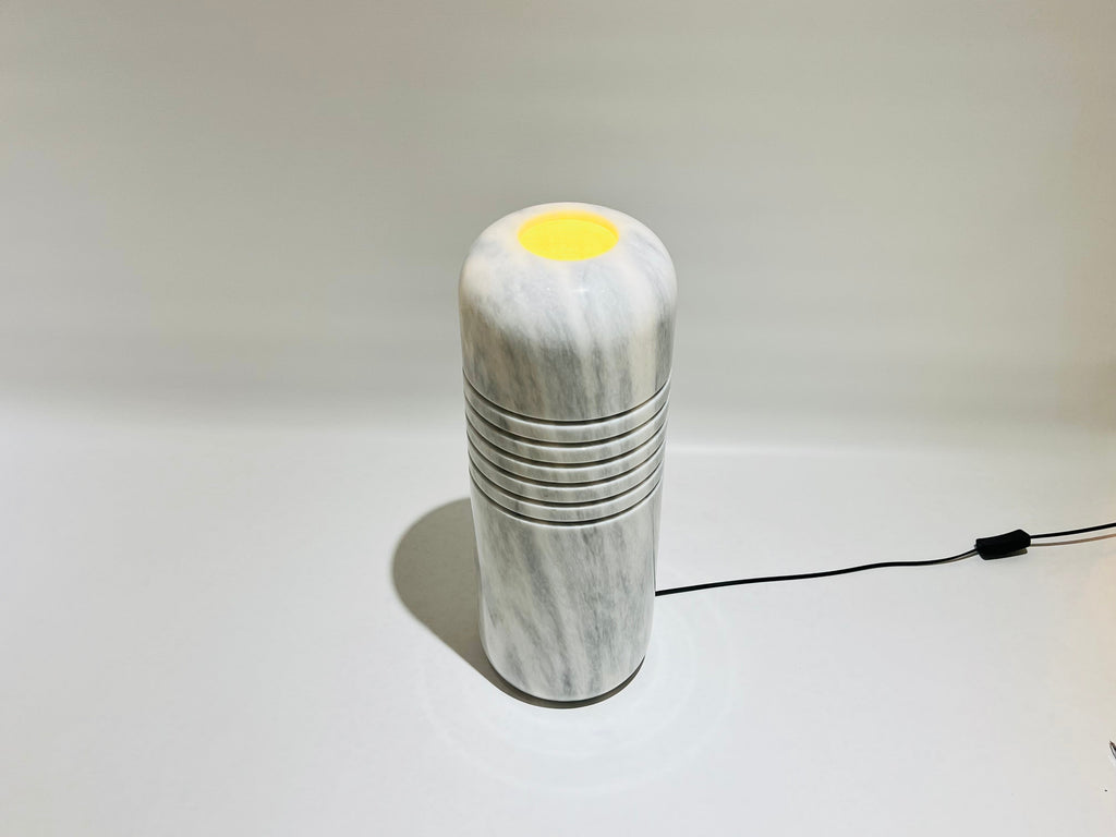 Grey Streaked Table Lamp