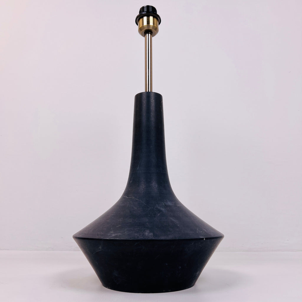 Bulged Saucer Black Table Lamp