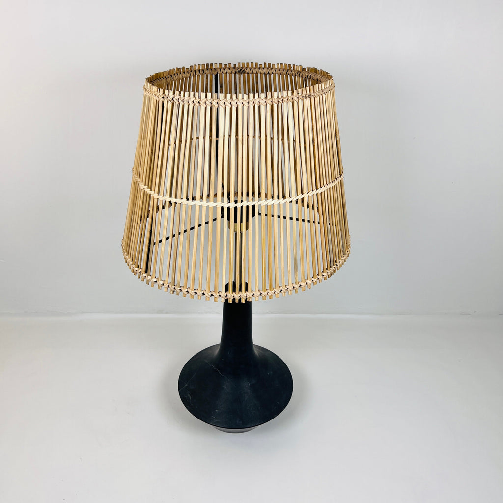 Bulged Saucer Black Table Lamp