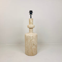 Bottle Bottom Travertine Waved Table Lamp