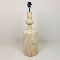 Bottle Bottom Travertine Waved Table Lamp