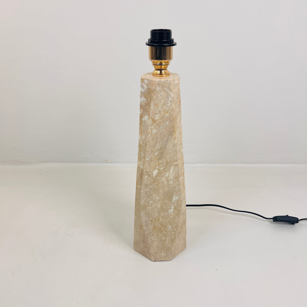 Irregular Bottle Travertine Grazed Table Lamp