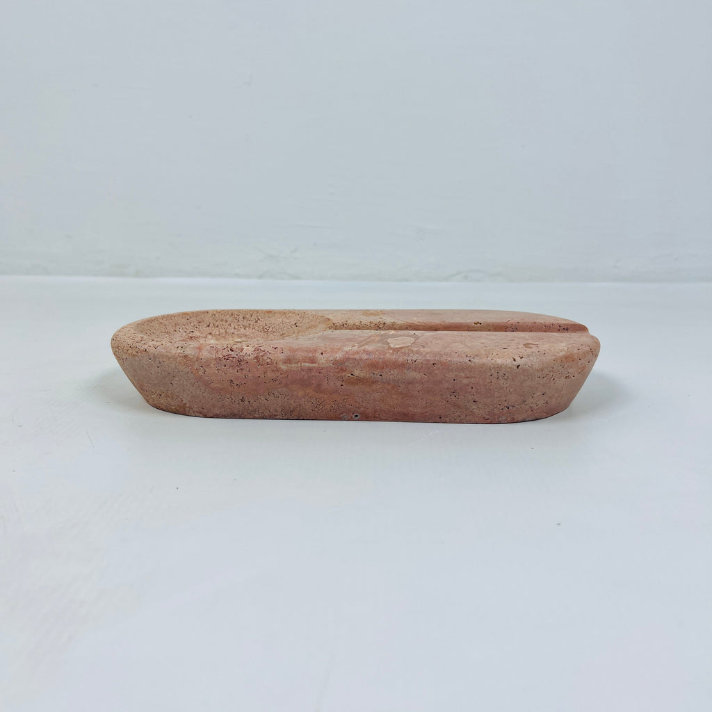 Red Travertine Ash Tray