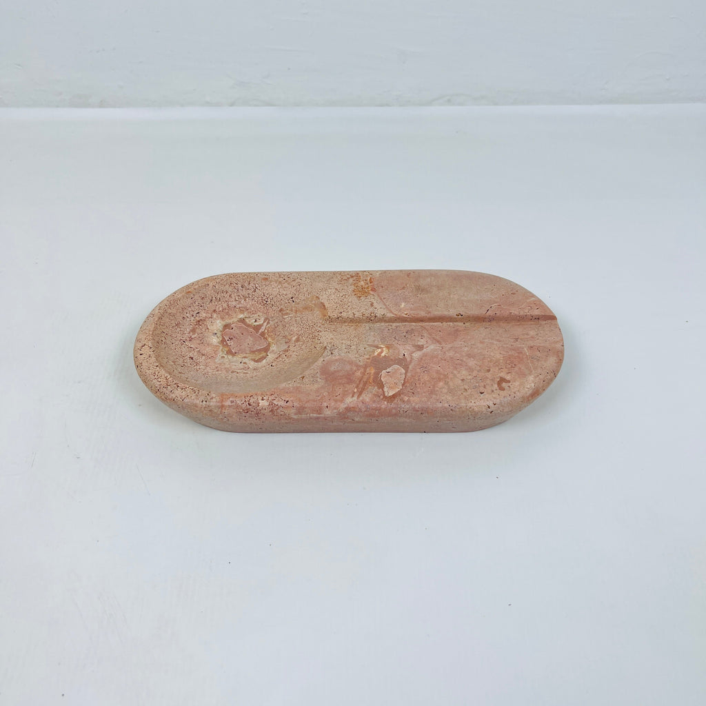 Red Travertine Ash Tray