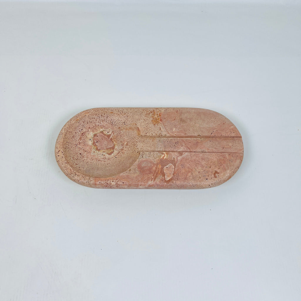 Red Travertine Ash Tray