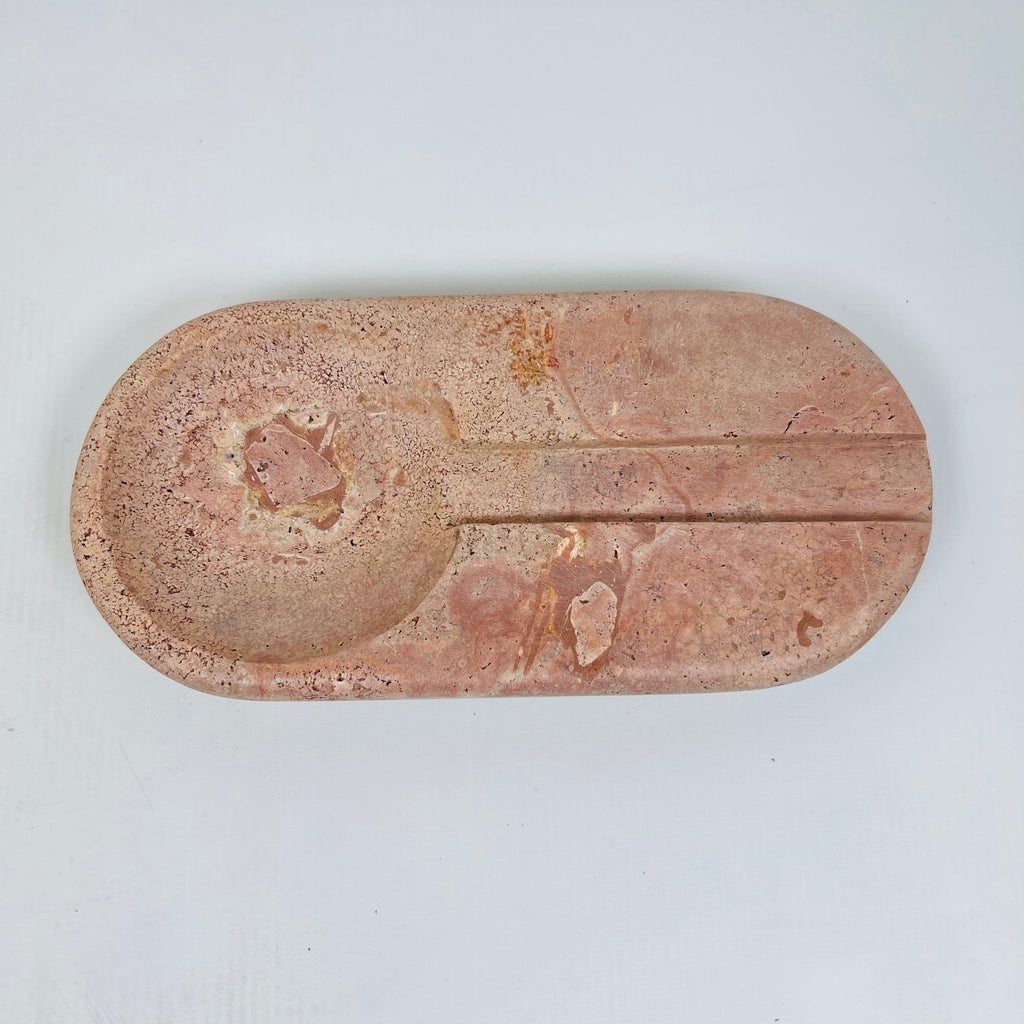 Red Travertine Ash Tray