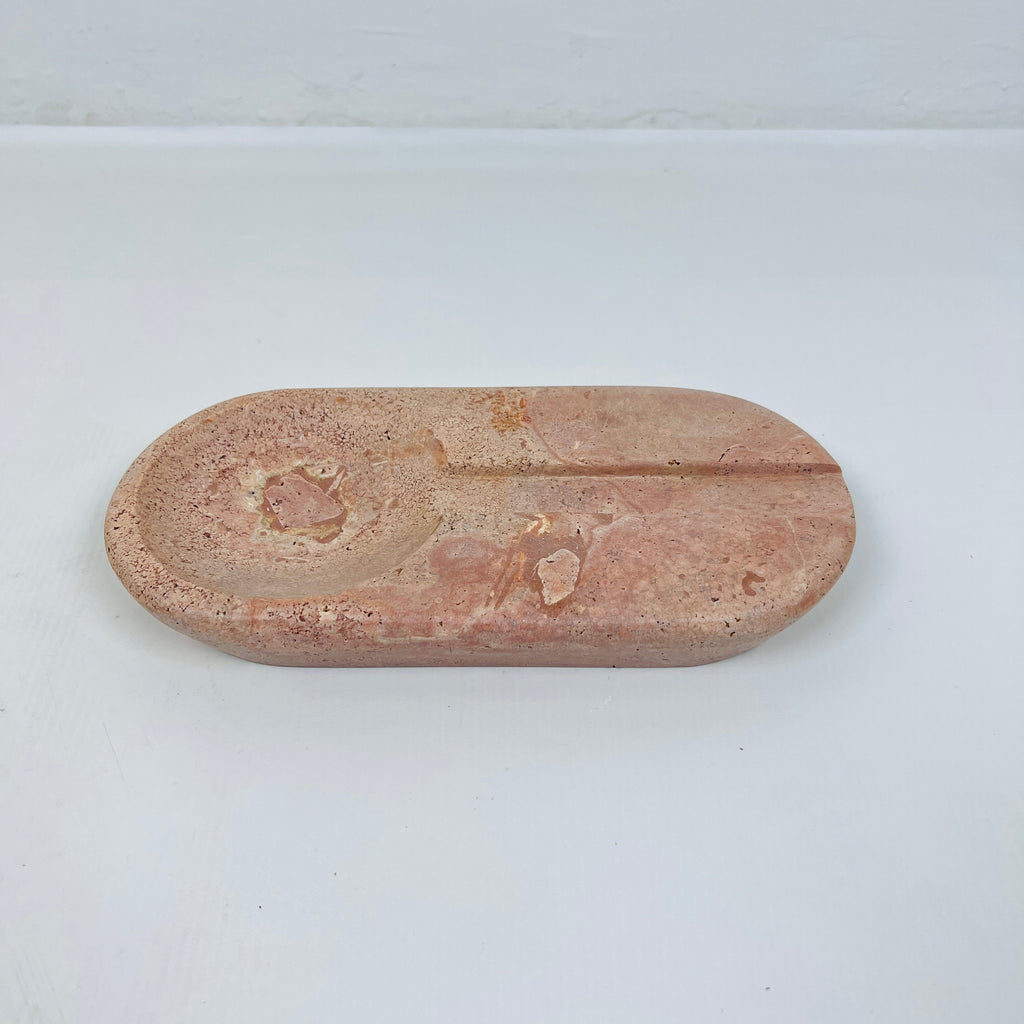 Red Travertine Ash Tray