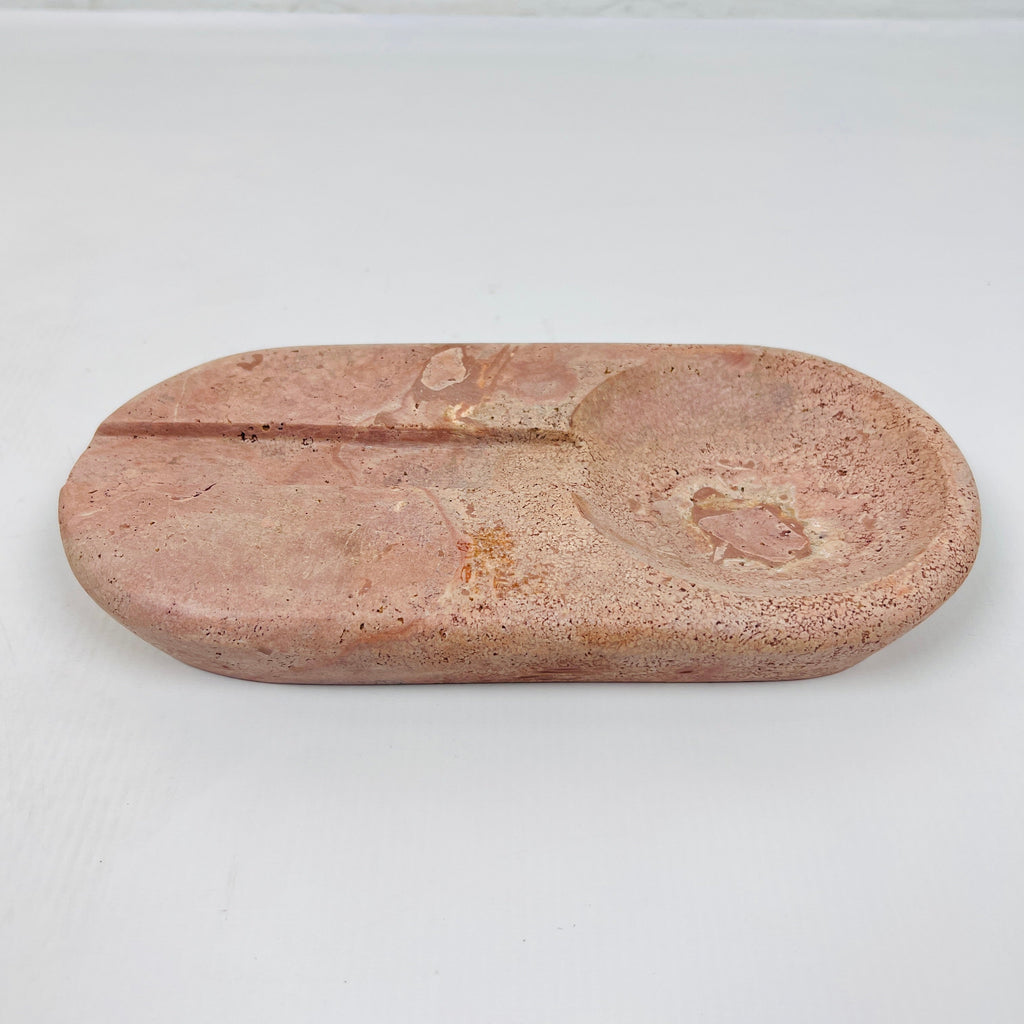 Red Travertine Ash Tray