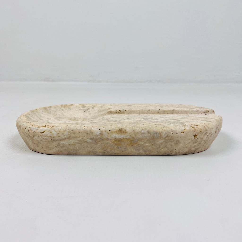 Light Grazed Travertine Ash Tray