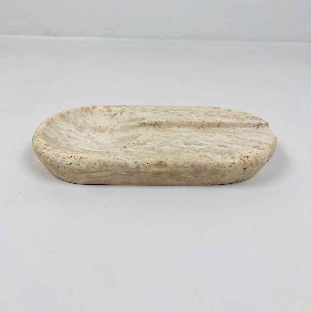 Light Grazed Travertine Ash Tray