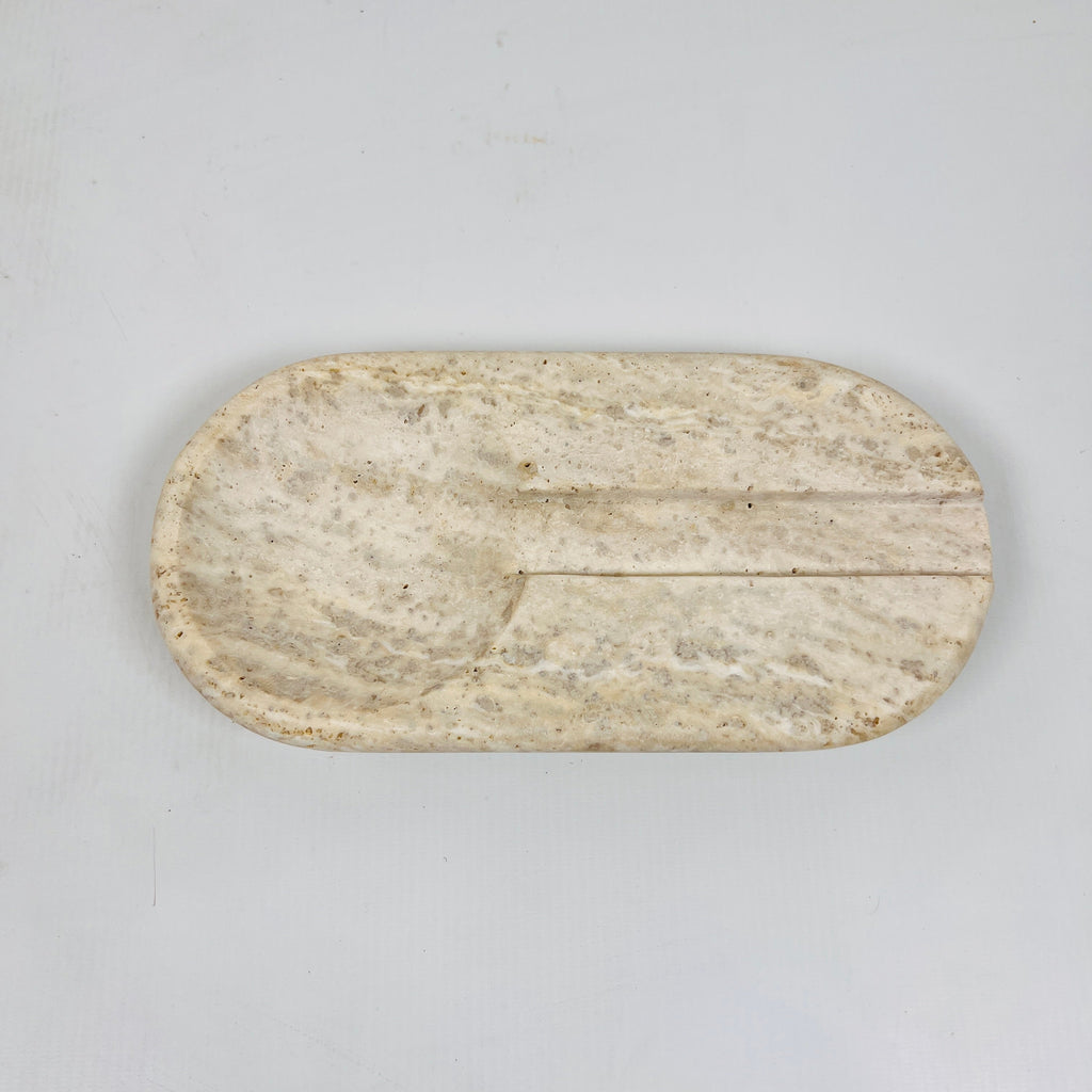 Light Grazed Travertine Ash Tray