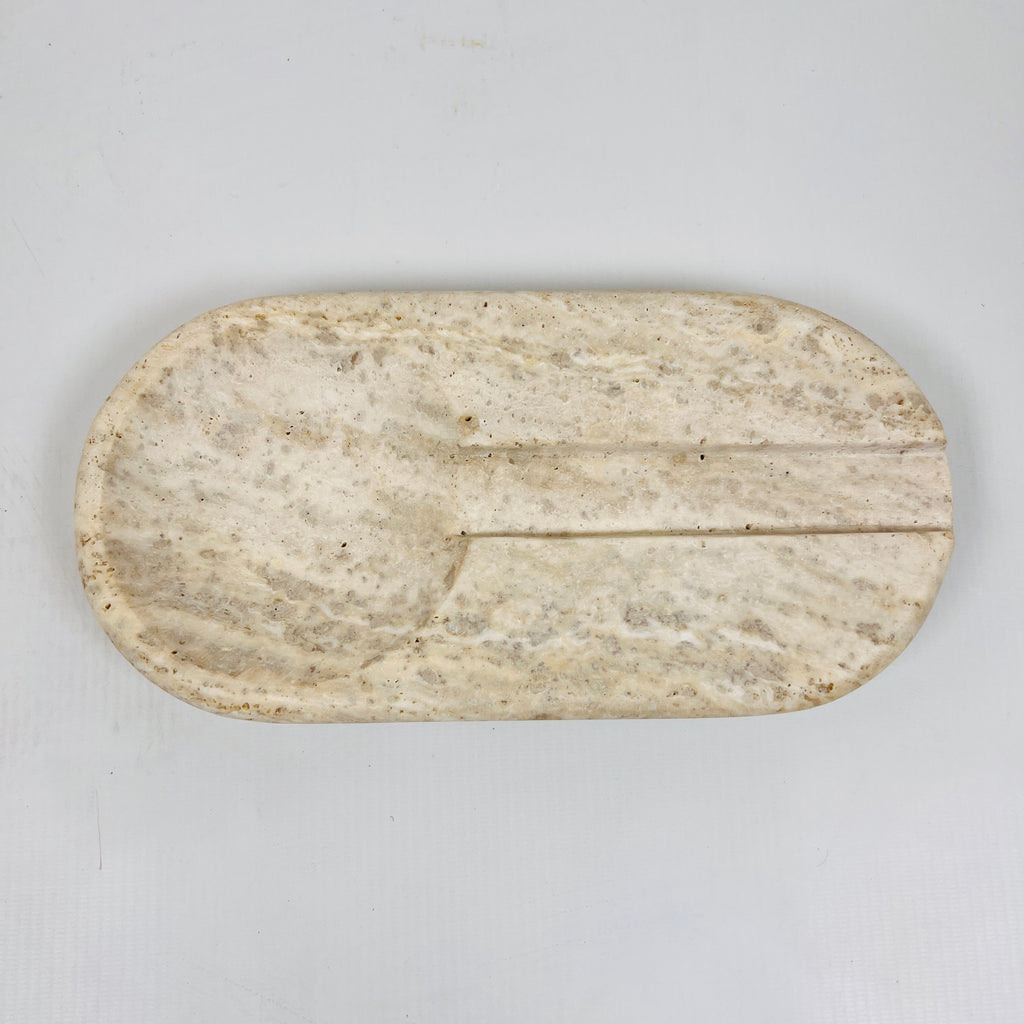 Light Grazed Travertine Ash Tray