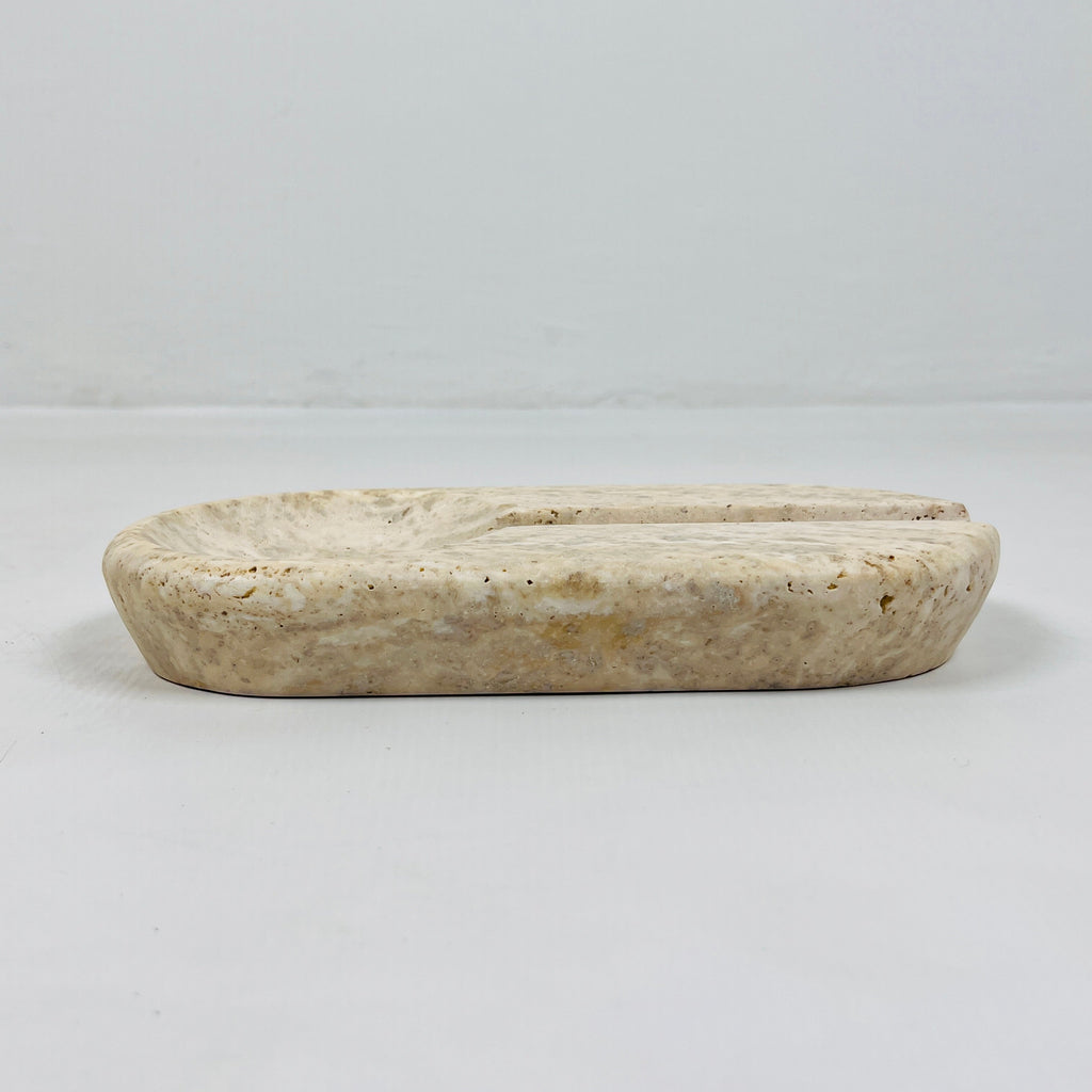 Light Grazed Travertine Ash Tray