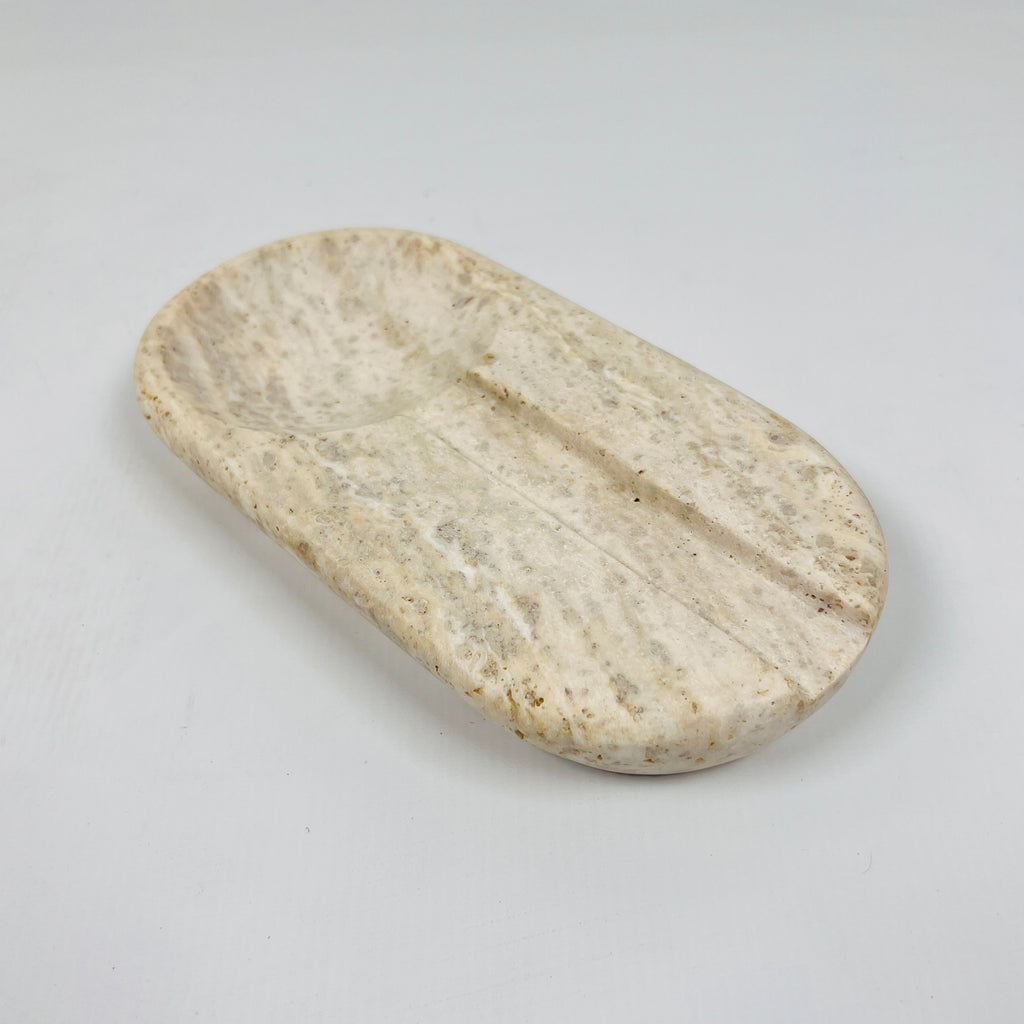 Light Grazed Travertine Ash Tray