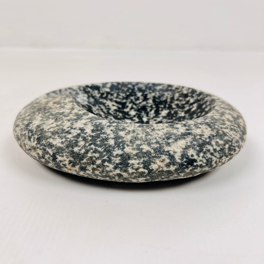 River Stone Black Splashed Ash Tray