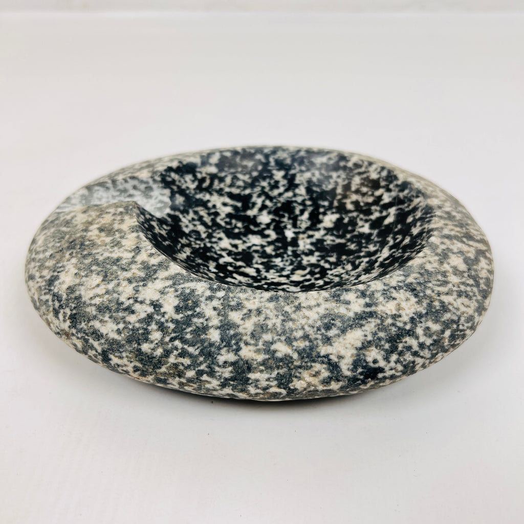 River Stone Black Splashed Ash Tray