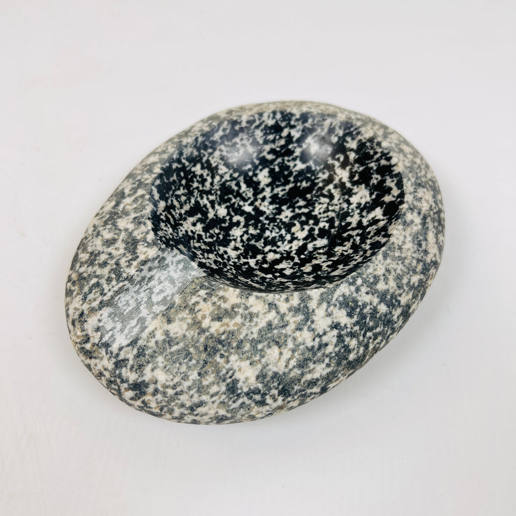 River Stone Black Splashed Ash Tray