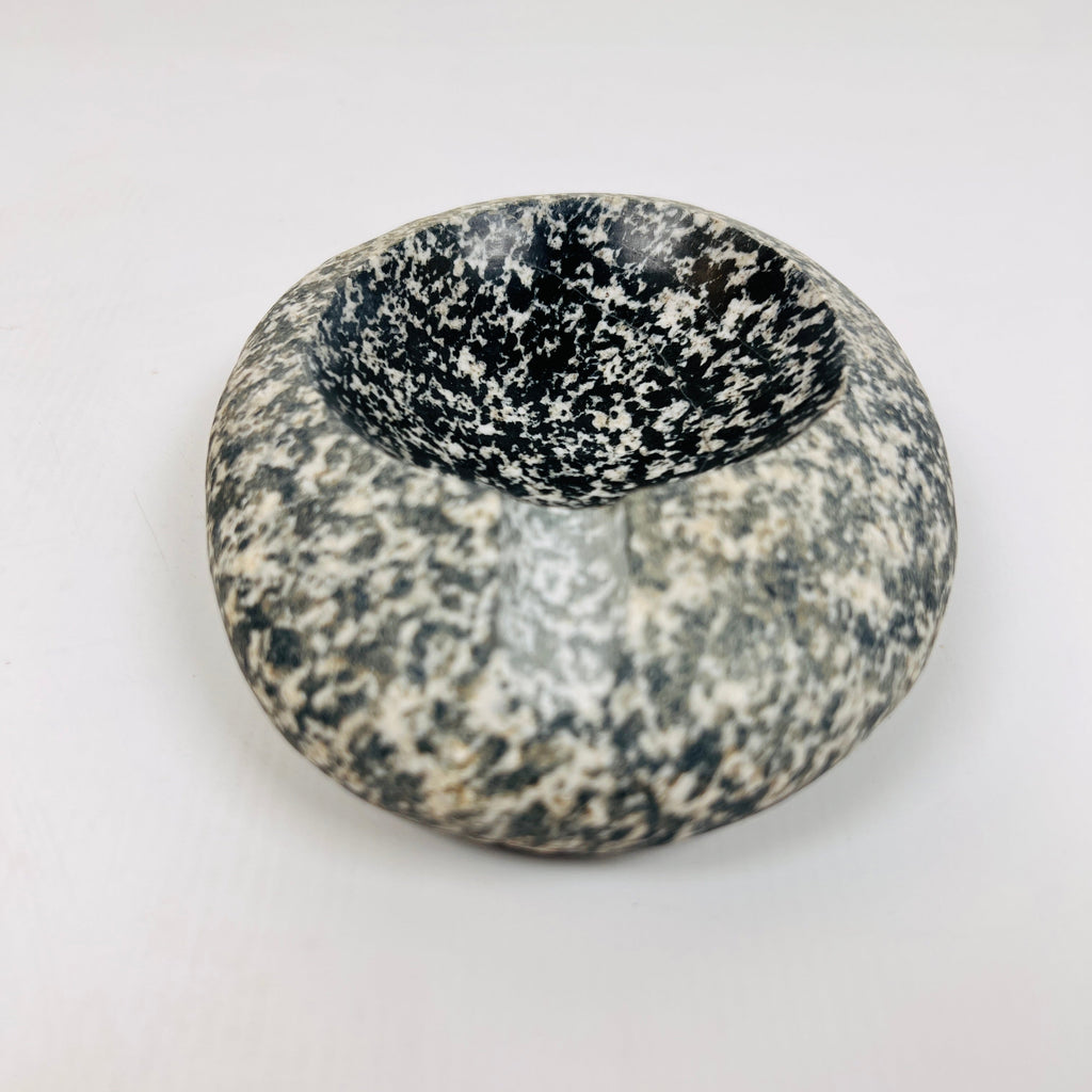 River Stone Black Splashed Ash Tray