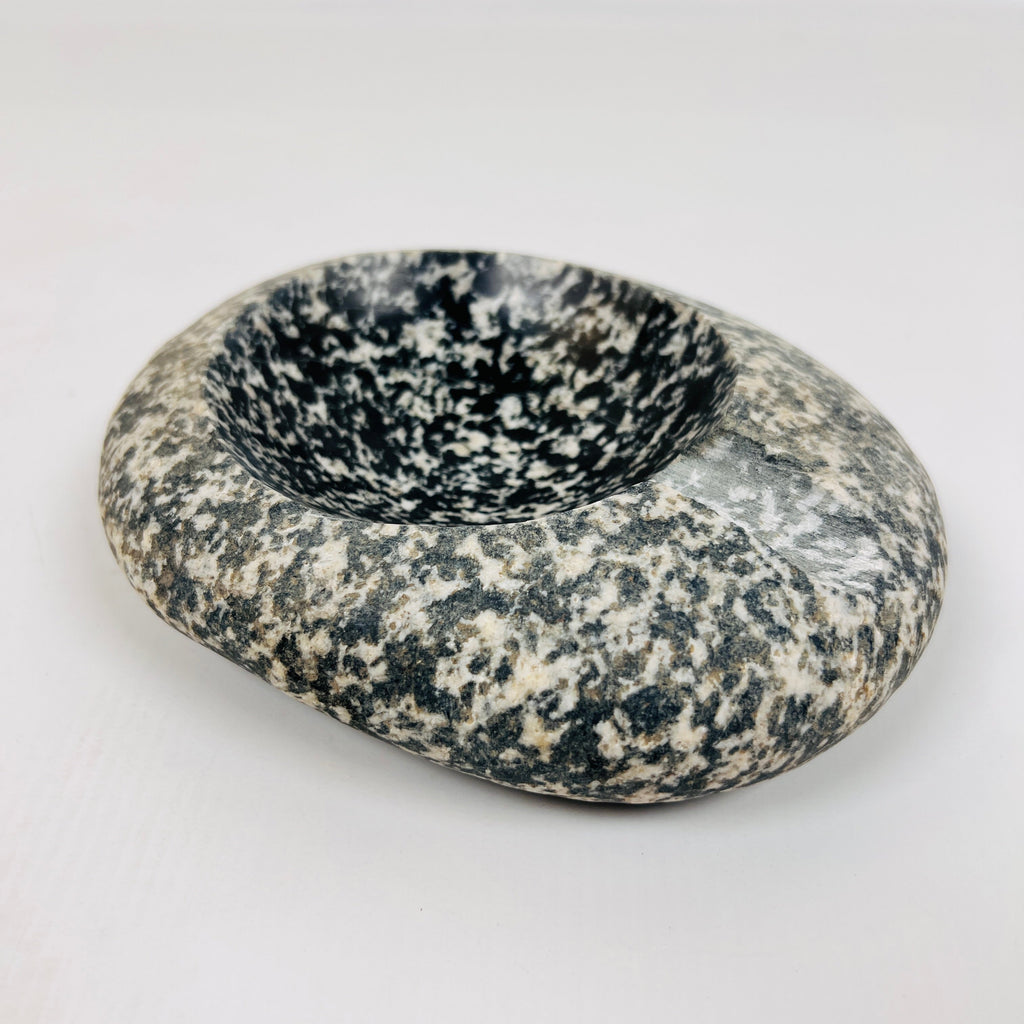 River Stone Black Splashed Ash Tray