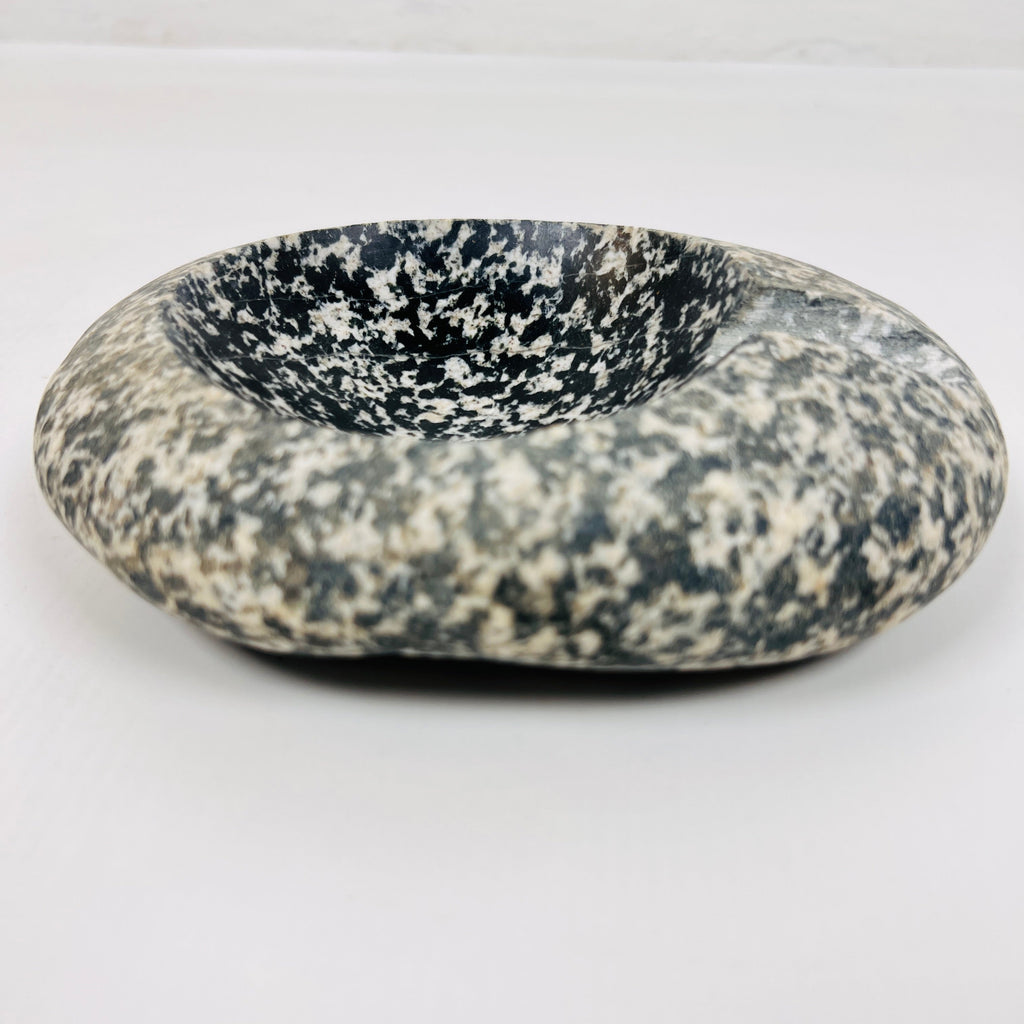 River Stone Black Splashed Ash Tray