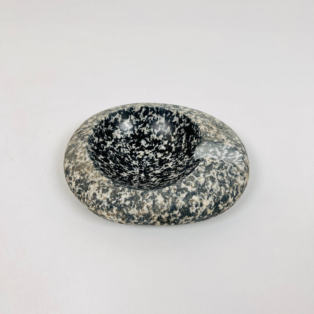 River Stone Black Splashed Ash Tray