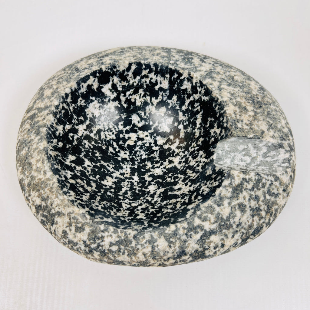 River Stone Black Splashed Ash Tray