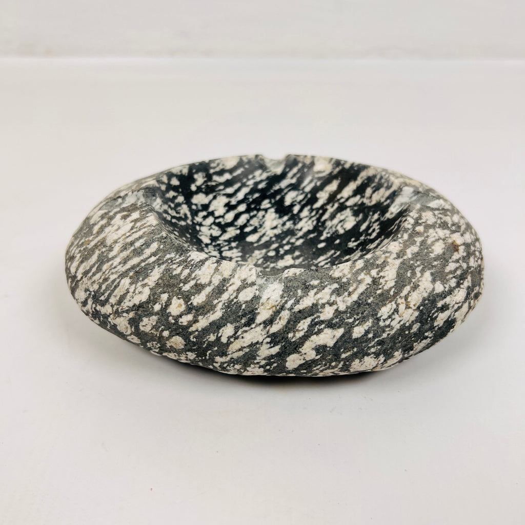 River Stone Black Splattered Ash Tray