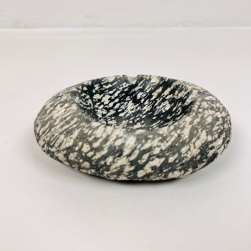 River Stone Black Splattered Ash Tray