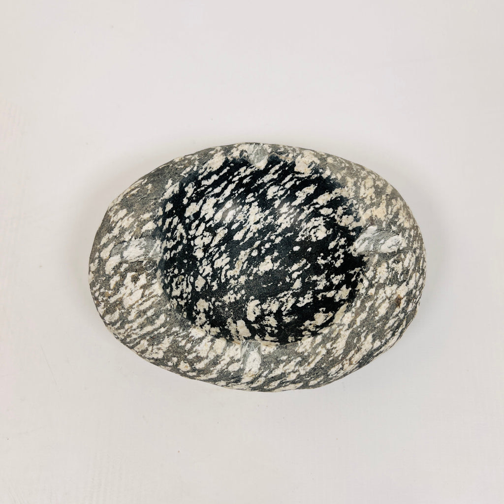 River Stone Black Splattered Ash Tray