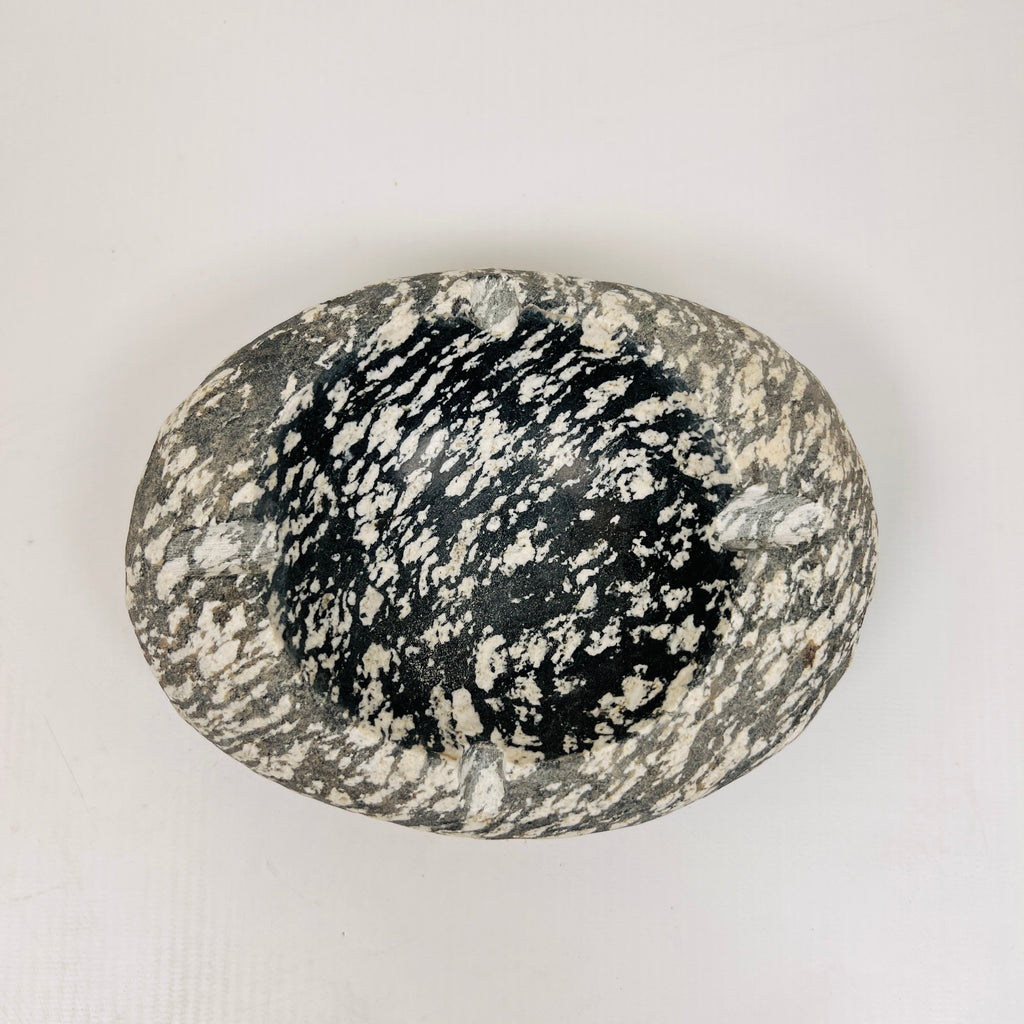 River Stone Black Splattered Ash Tray