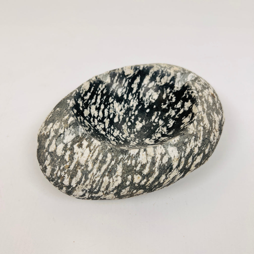 River Stone Black Splattered Ash Tray