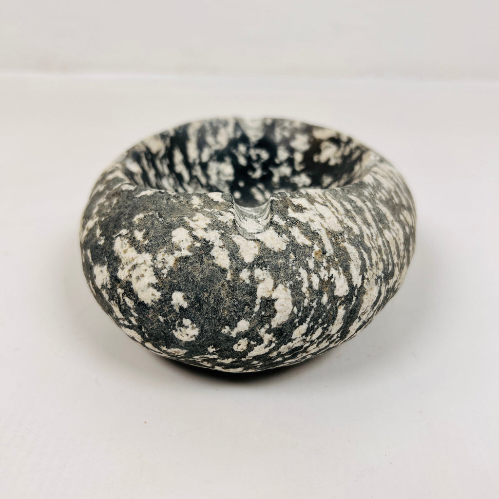 River Stone Black Splattered Ash Tray