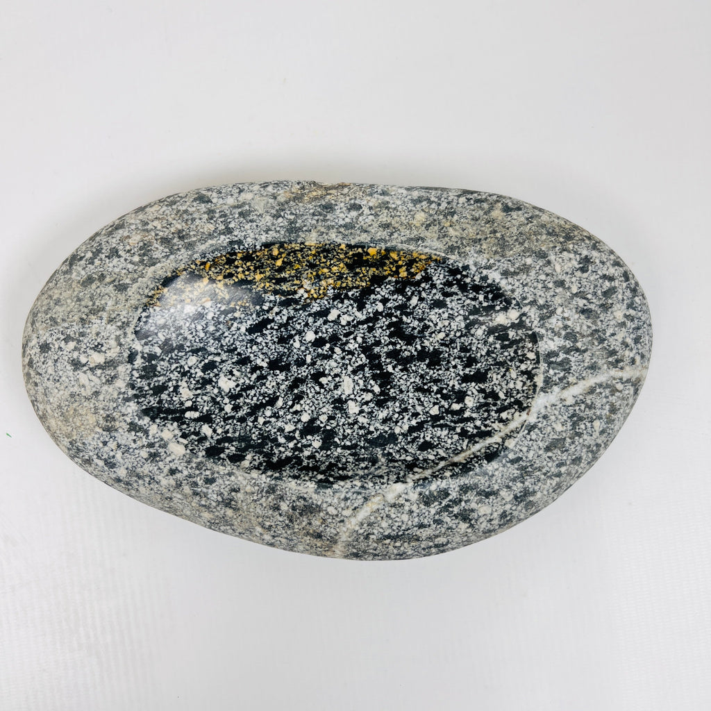 Riverstone White lined Spotted Soap Dish