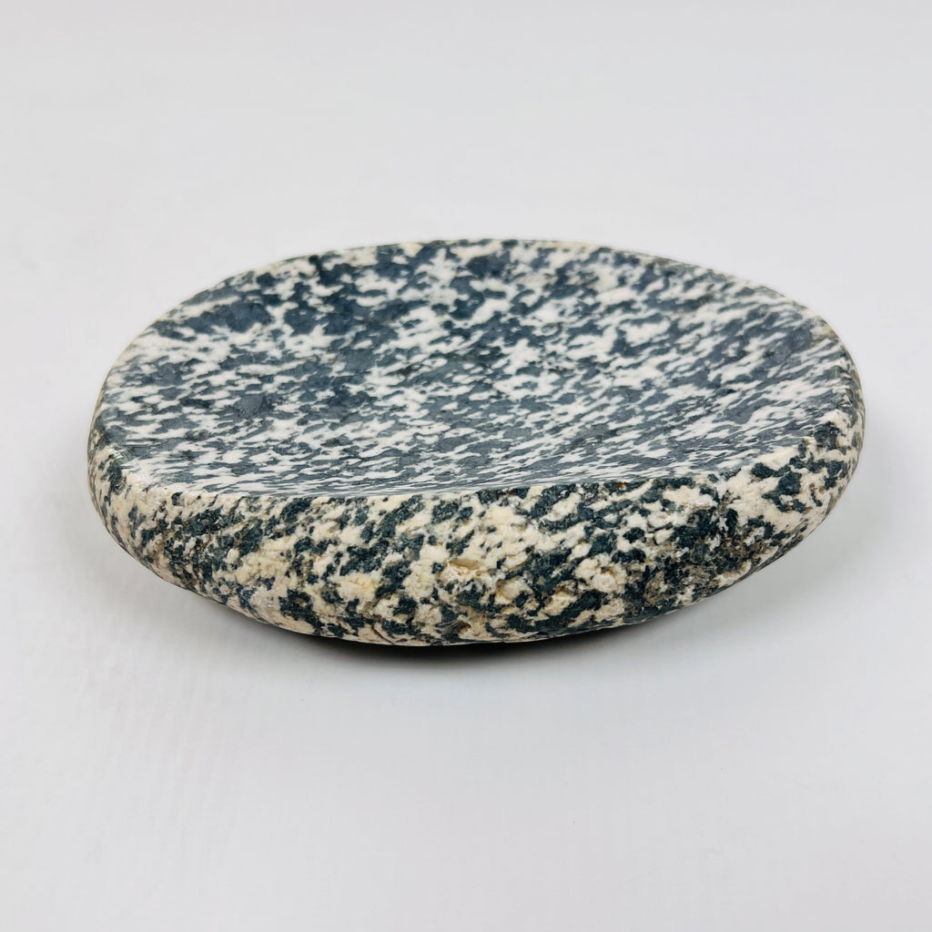 Riverstone Black and White Splashed Soap Dish