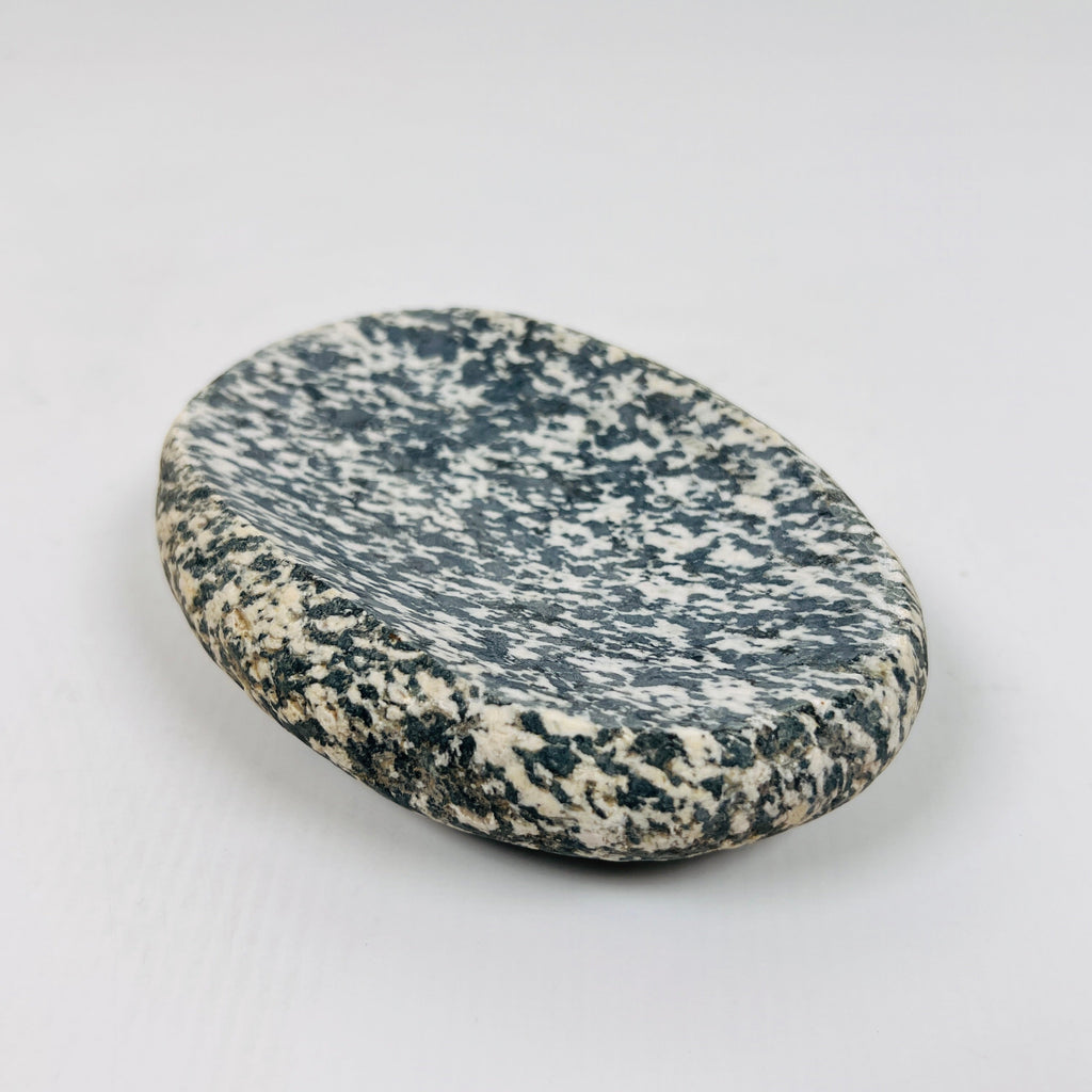 Riverstone Black and White Splashed Soap Dish