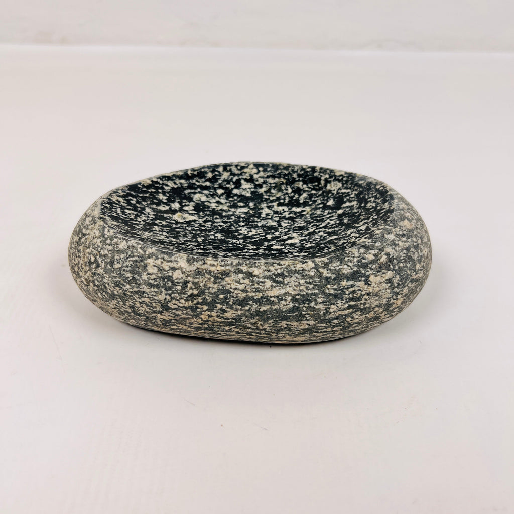 Riverstone Black Blotched Soap Dish